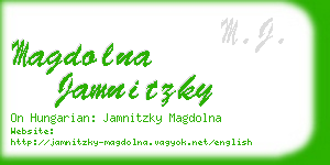 magdolna jamnitzky business card